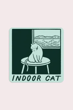 Indoor Cat (Satoshi) Vinyl Sticker