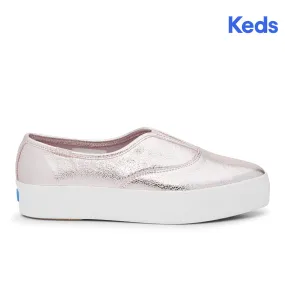 Keds Womens' Point Slip Metallic Leather Rose Gold (WH68331)