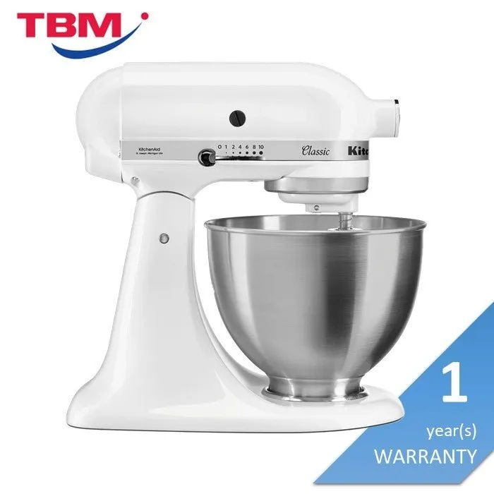 KitchenAid 5K45SSBWH Classic Stand Mixer 4.3L White