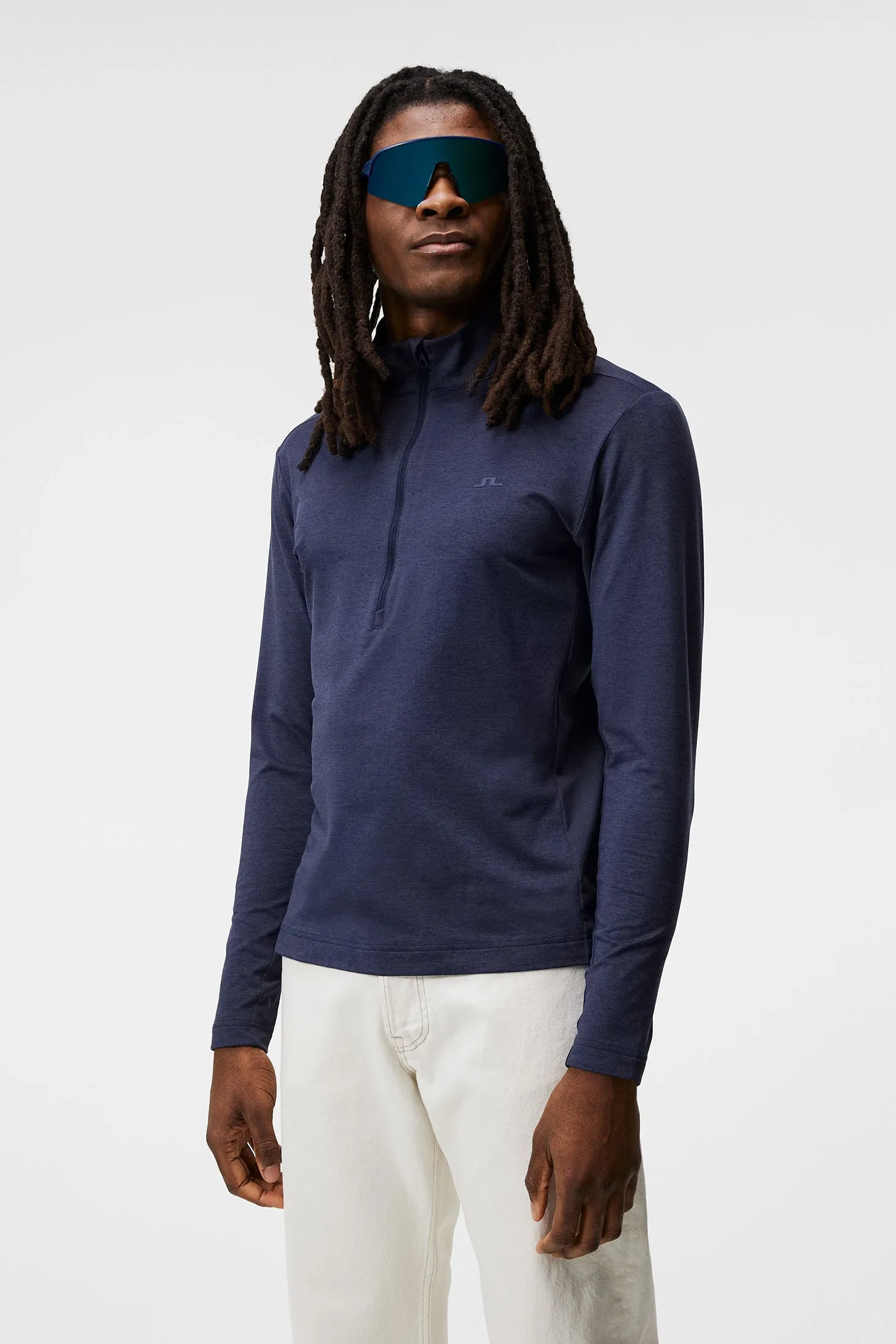 Luke Half Zip Mid Layer / Navy Melange