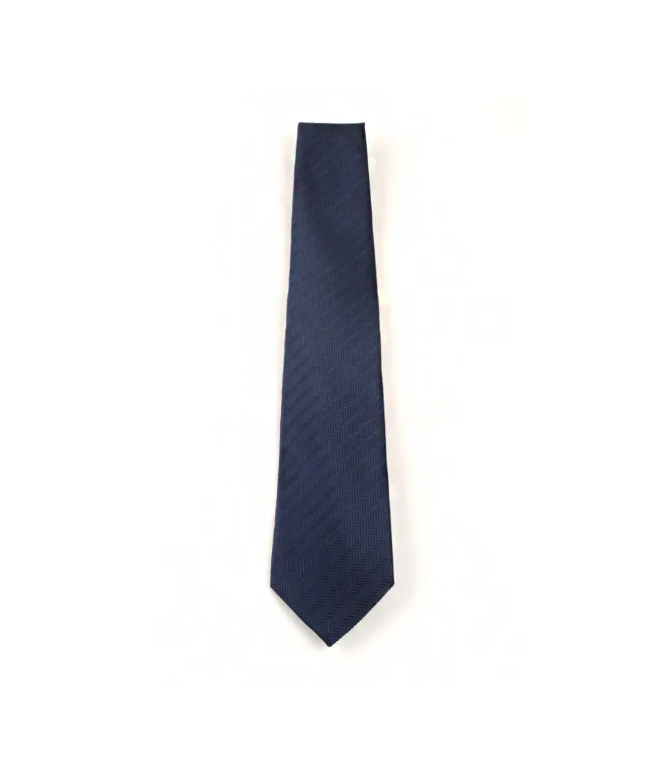 Midnight Blue Herringbone Neck Tie