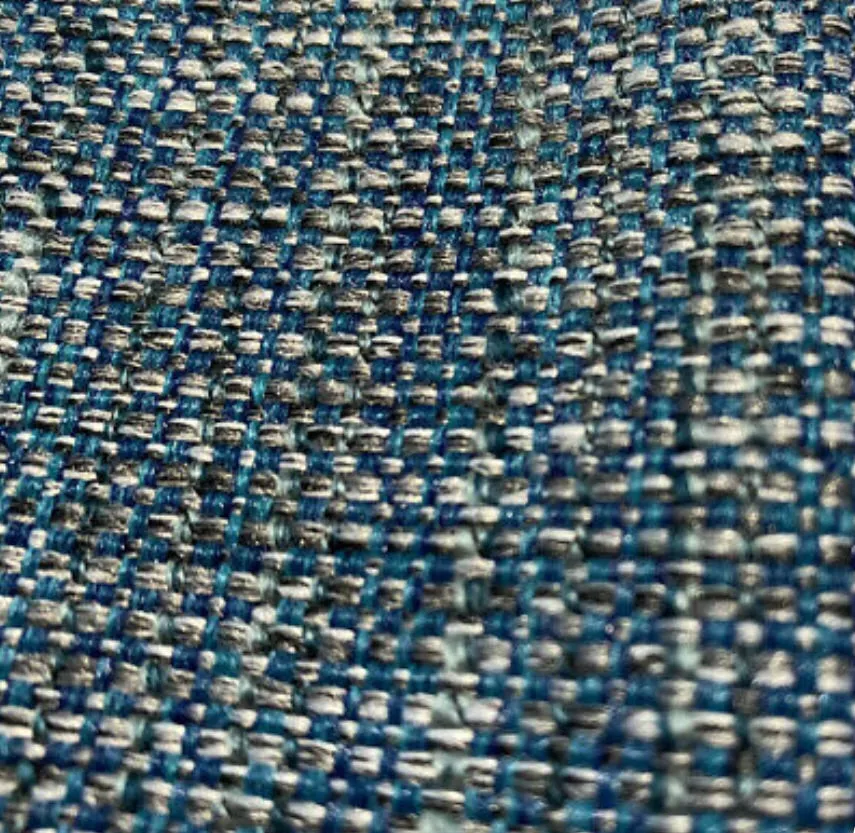 NEW Baron Bearnard Two-Tone Upholstery Tweed Texture Nubby Fabric -Blue & Dark Blue