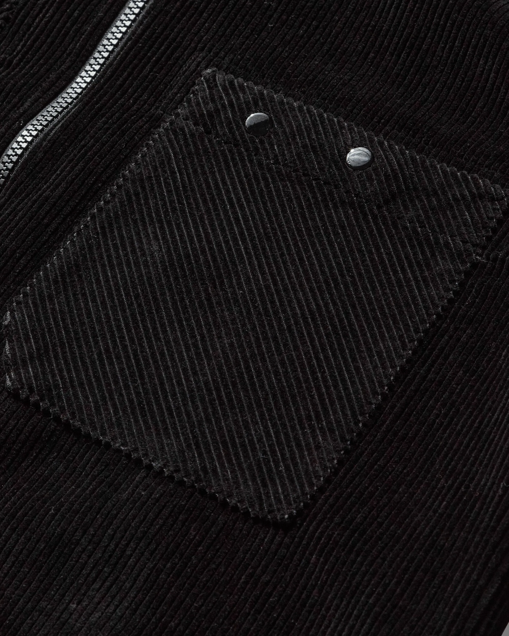 Organic Cotton Corduroy Overshirt Black