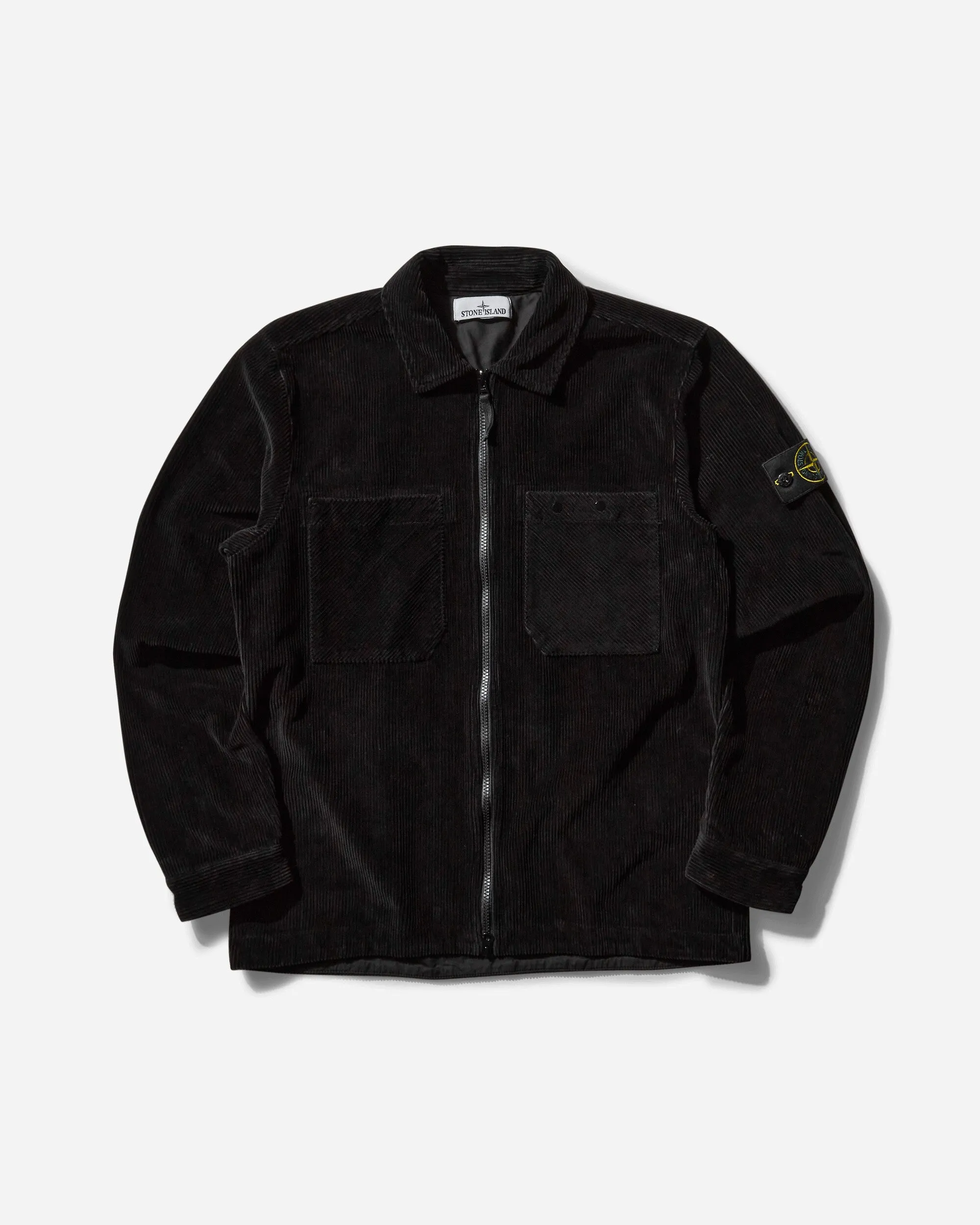 Organic Cotton Corduroy Overshirt Black