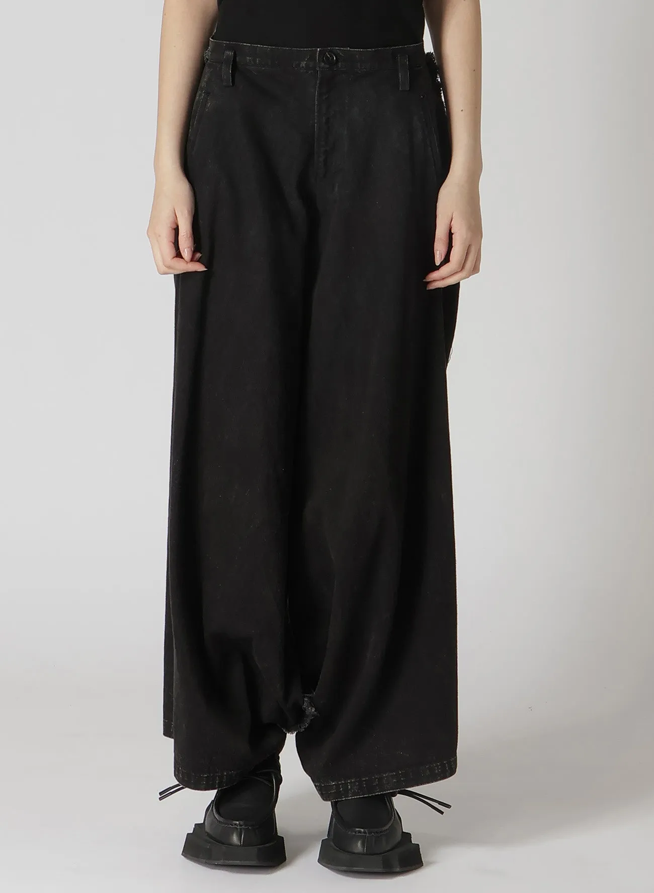 POWDER BLEACH BOX PANTS A