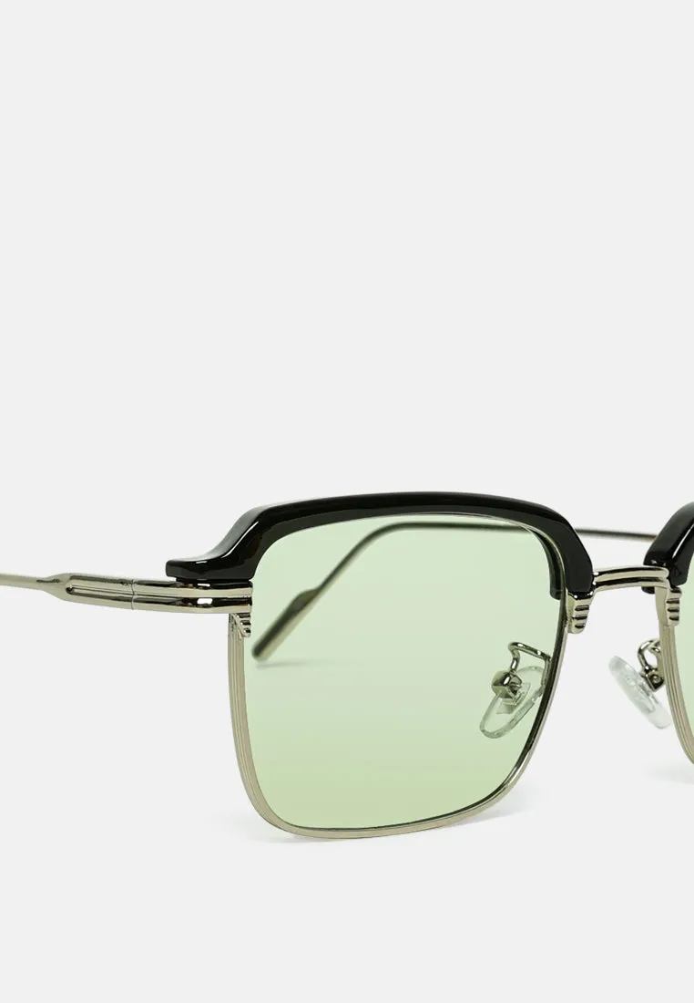 Retro Tinted Metal Frame Sunglasses