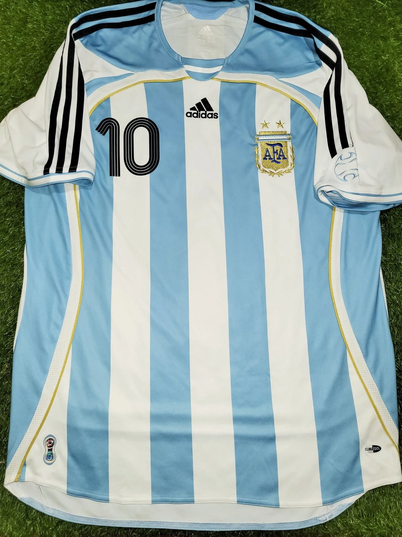 Riquelme Argentina 2006 2007 COPA AMERICA Home Adidas Jersey Shirt Camiseta L SKU# 739802 AZB001