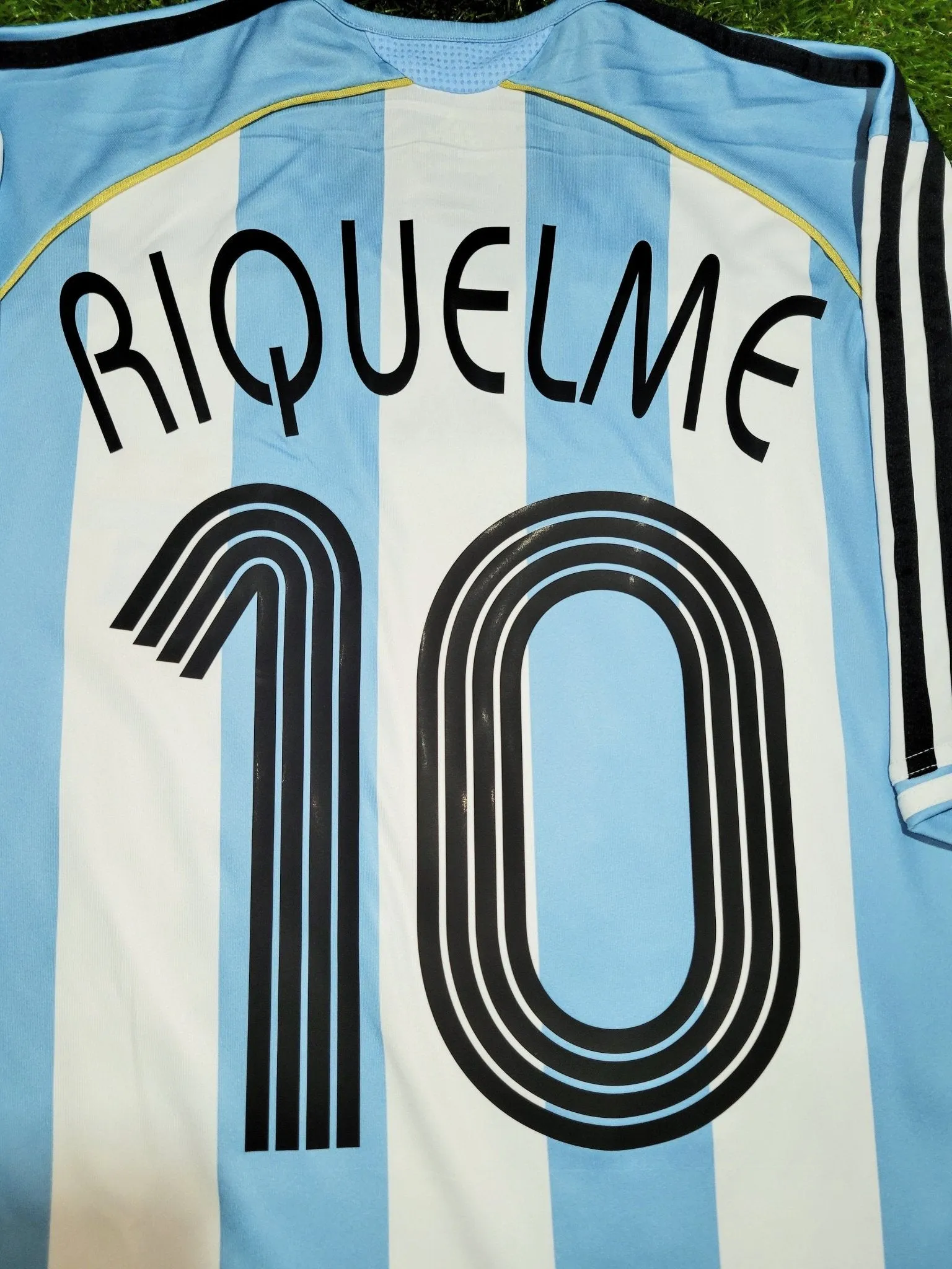 Riquelme Argentina 2006 2007 COPA AMERICA Home Adidas Jersey Shirt Camiseta L SKU# 739802 AZB001