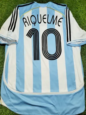 Riquelme Argentina 2006 2007 COPA AMERICA Home Adidas Jersey Shirt Camiseta L SKU# 739802 AZB001