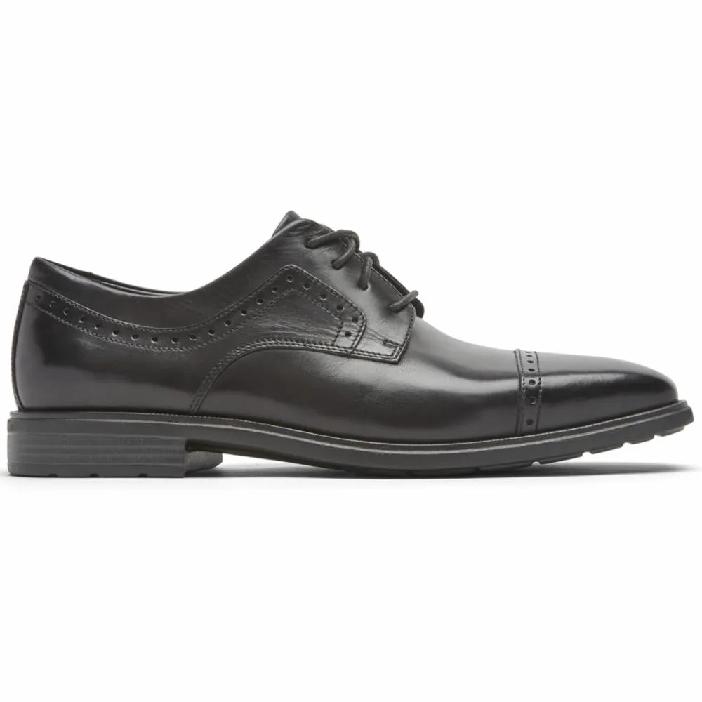 Rockport Men FINNLEY CAP TOE BLACK/GLASS