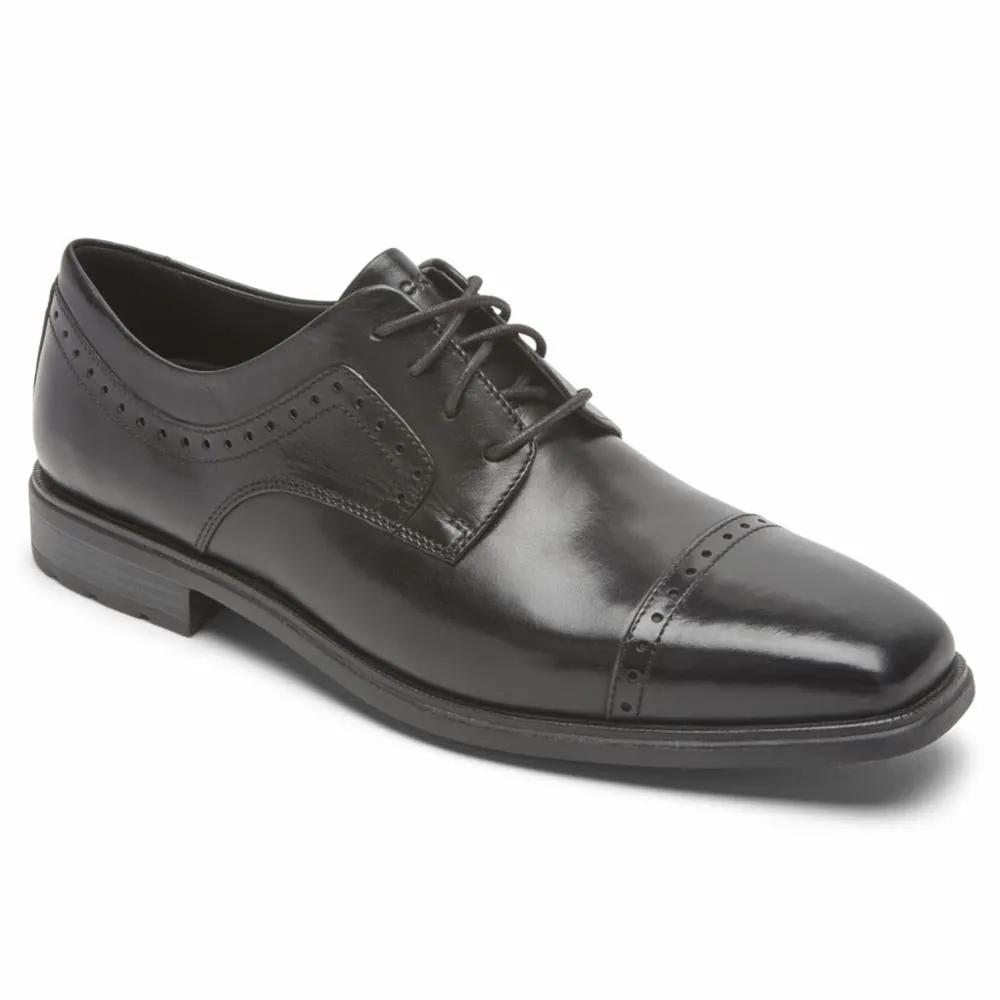 Rockport Men FINNLEY CAP TOE BLACK/GLASS