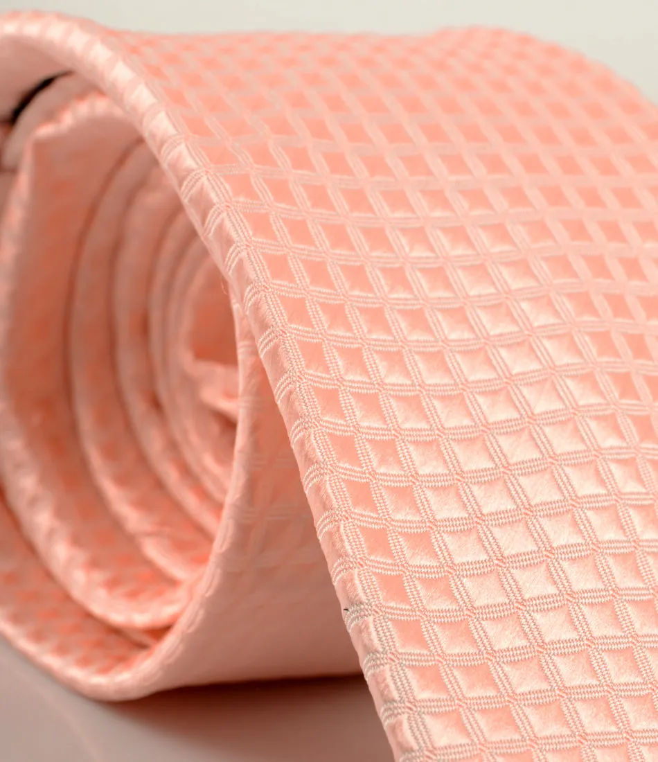 Salmon Checks Neck Tie