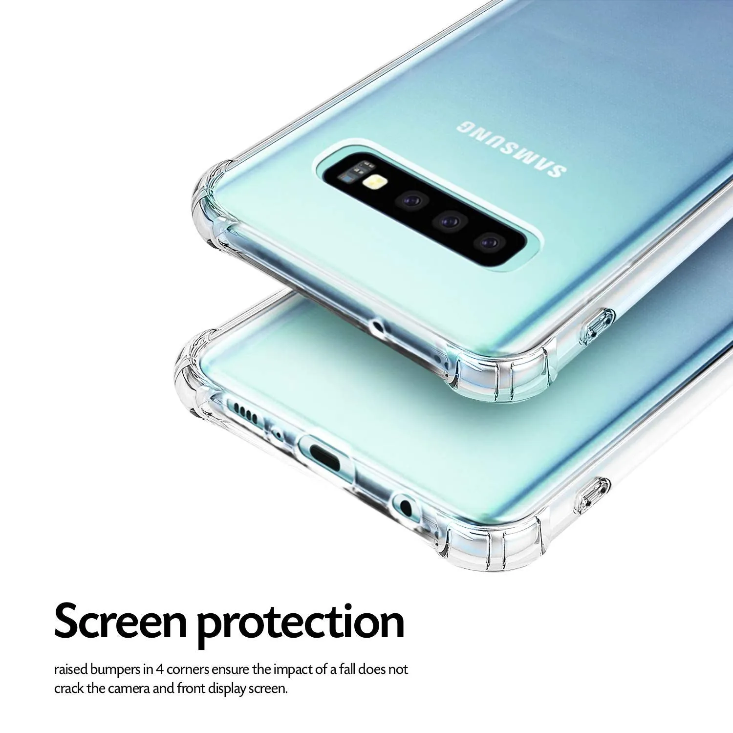 Samsung Galaxy S10 Plus / Galaxy S10  2019 (FOSO) Back Cover Case | Shock Proof TPU - Bumper Clear 