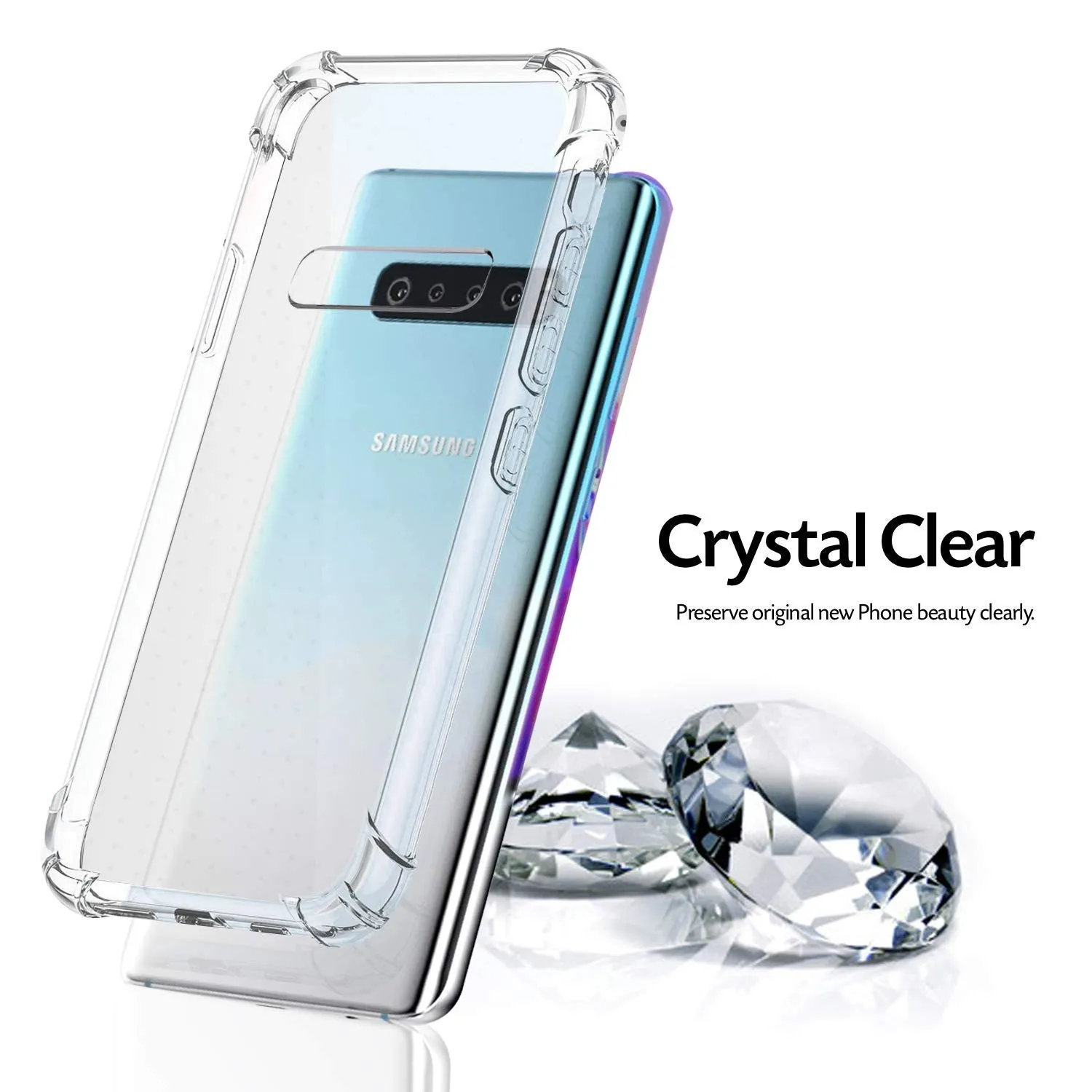 Samsung Galaxy S10 Plus / Galaxy S10  2019 (FOSO) Back Cover Case | Shock Proof TPU - Bumper Clear 