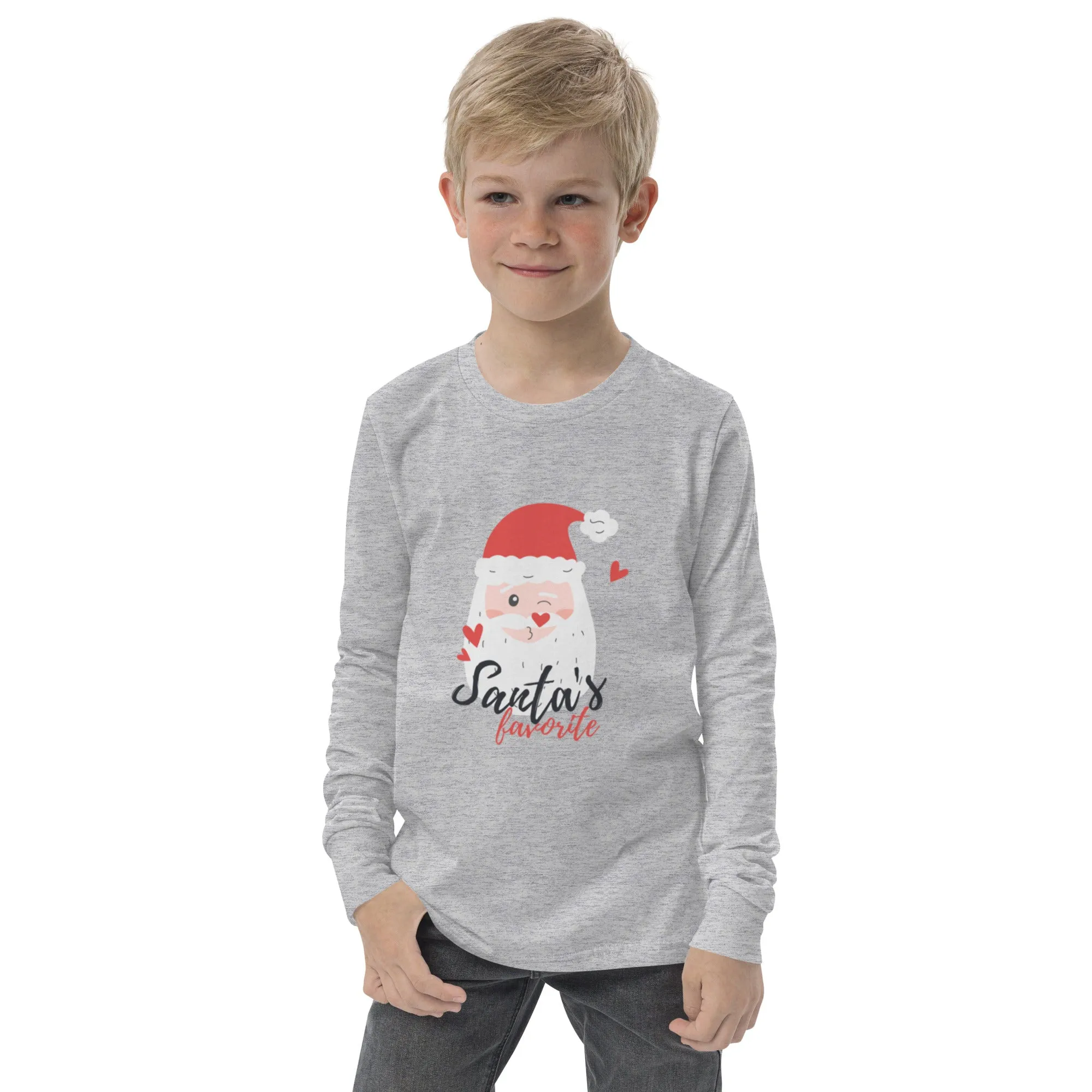 'Santa's Favorite" Youth long sleeve tee