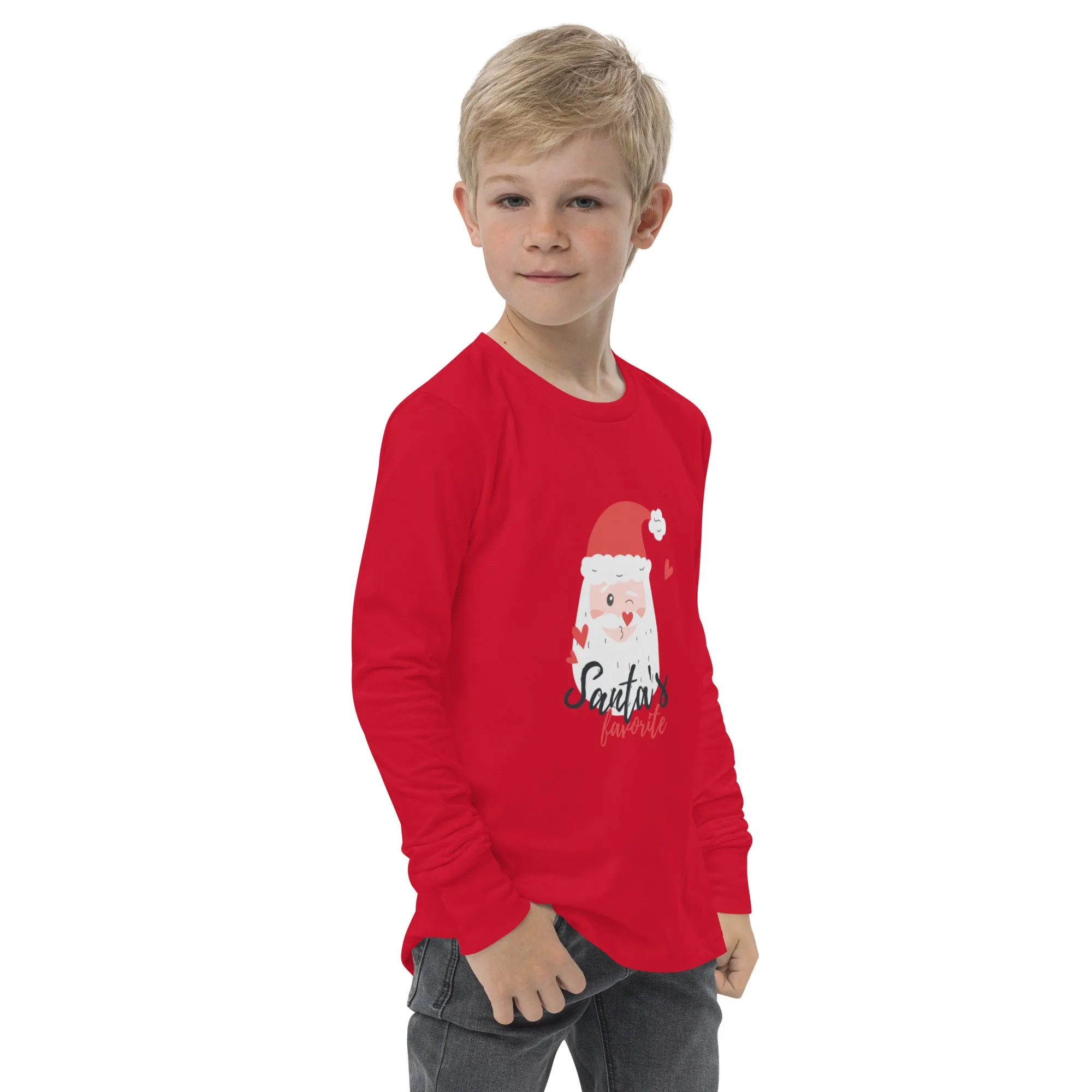 'Santa's Favorite" Youth long sleeve tee