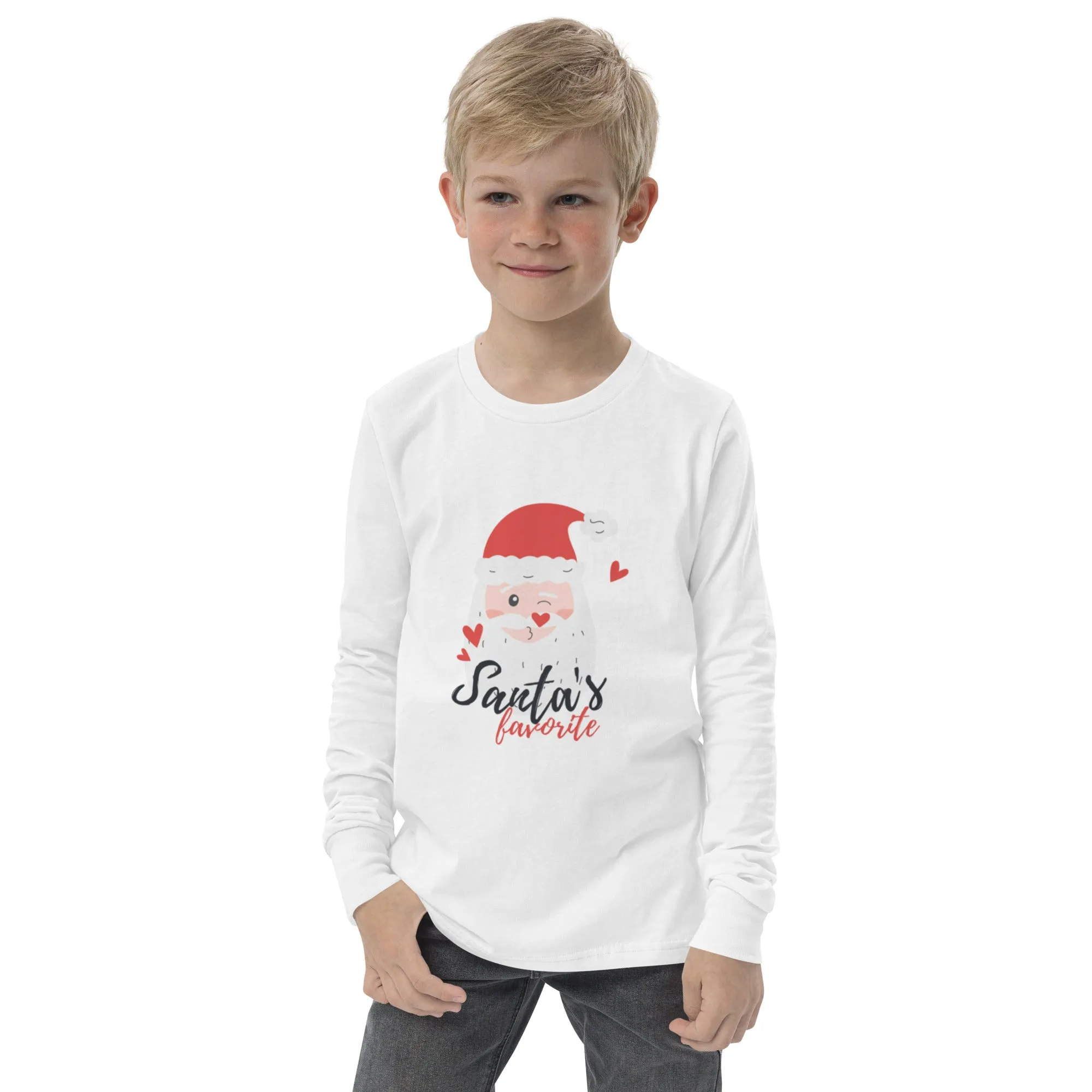 'Santa's Favorite" Youth long sleeve tee