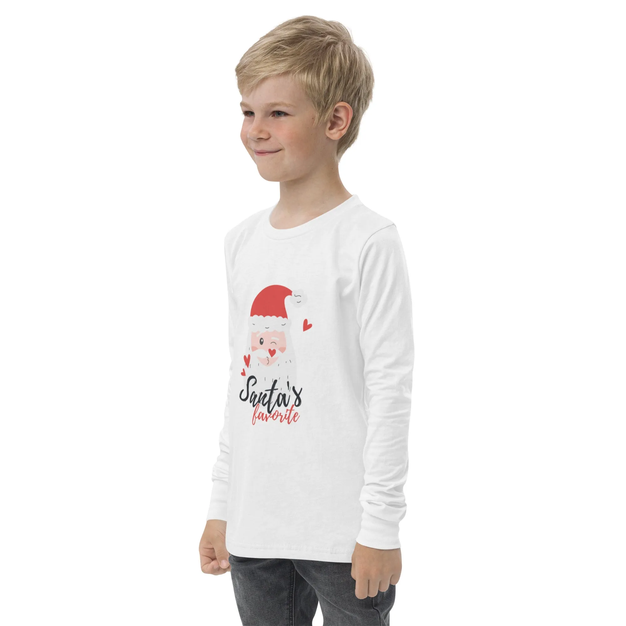 'Santa's Favorite" Youth long sleeve tee