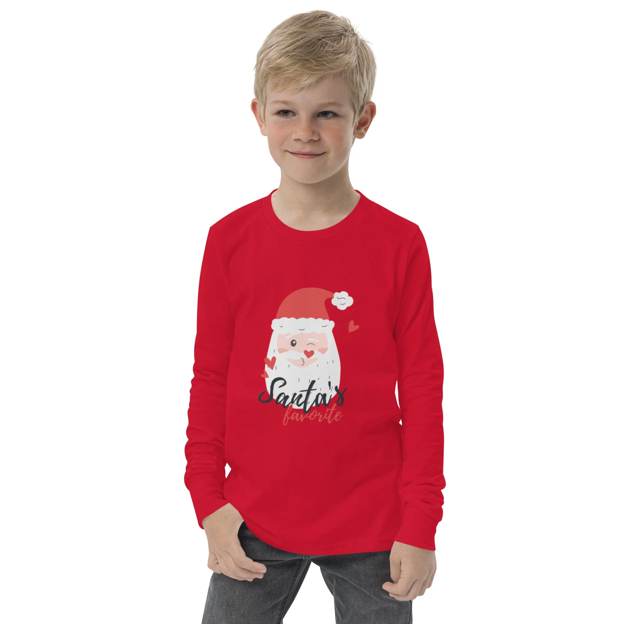 'Santa's Favorite" Youth long sleeve tee