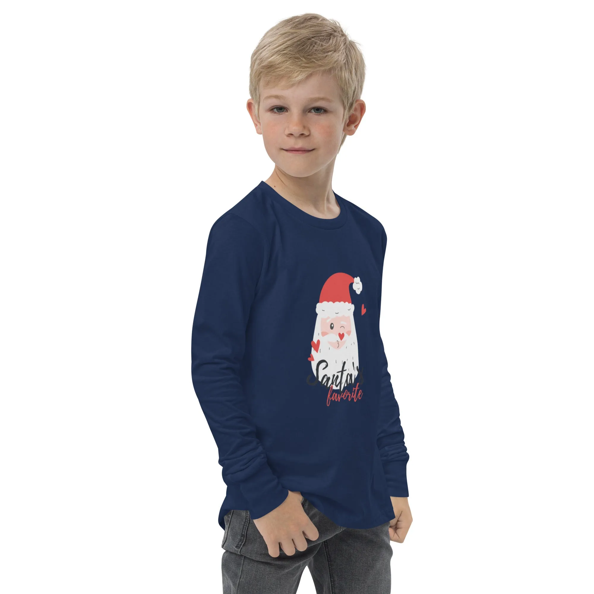 'Santa's Favorite" Youth long sleeve tee