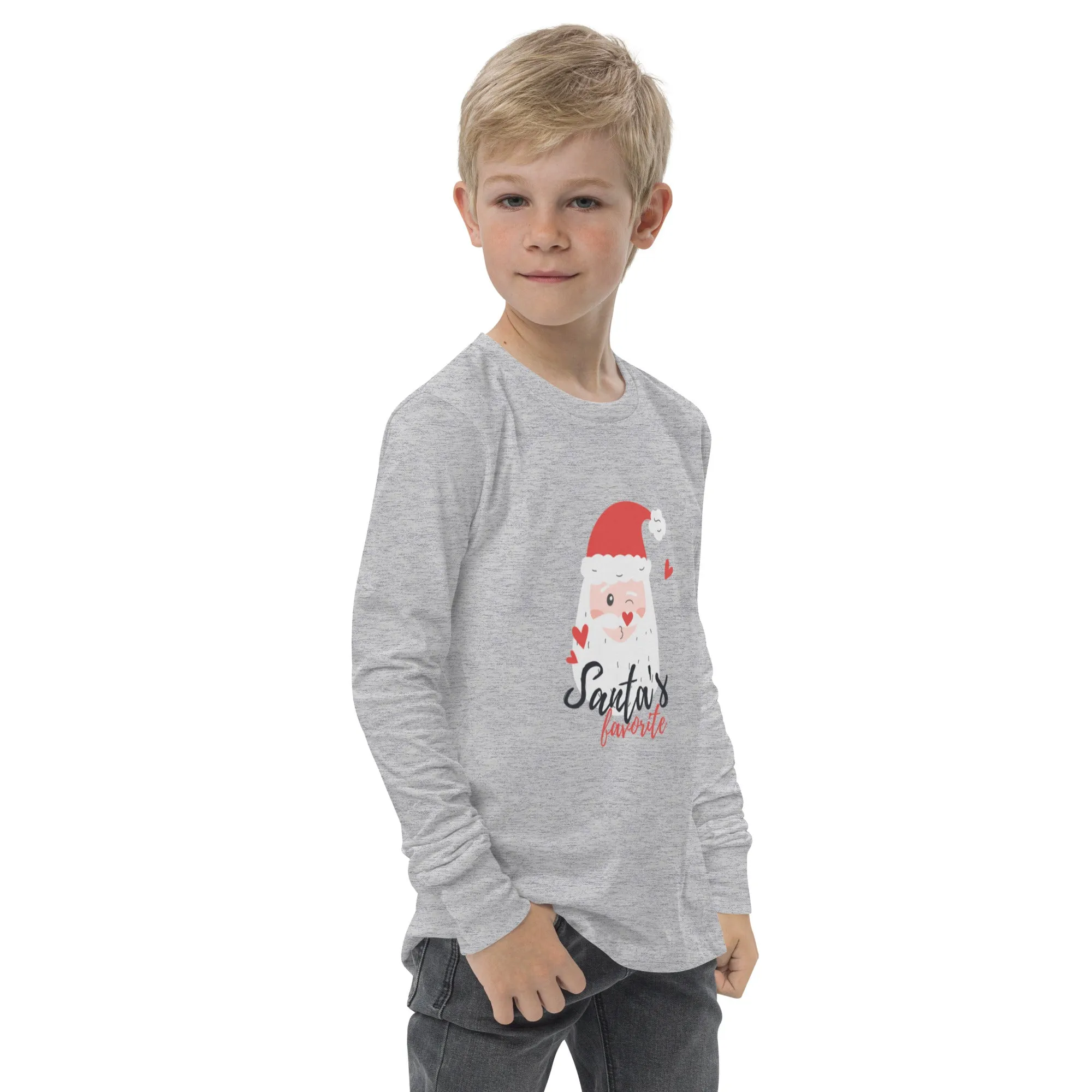 'Santa's Favorite" Youth long sleeve tee