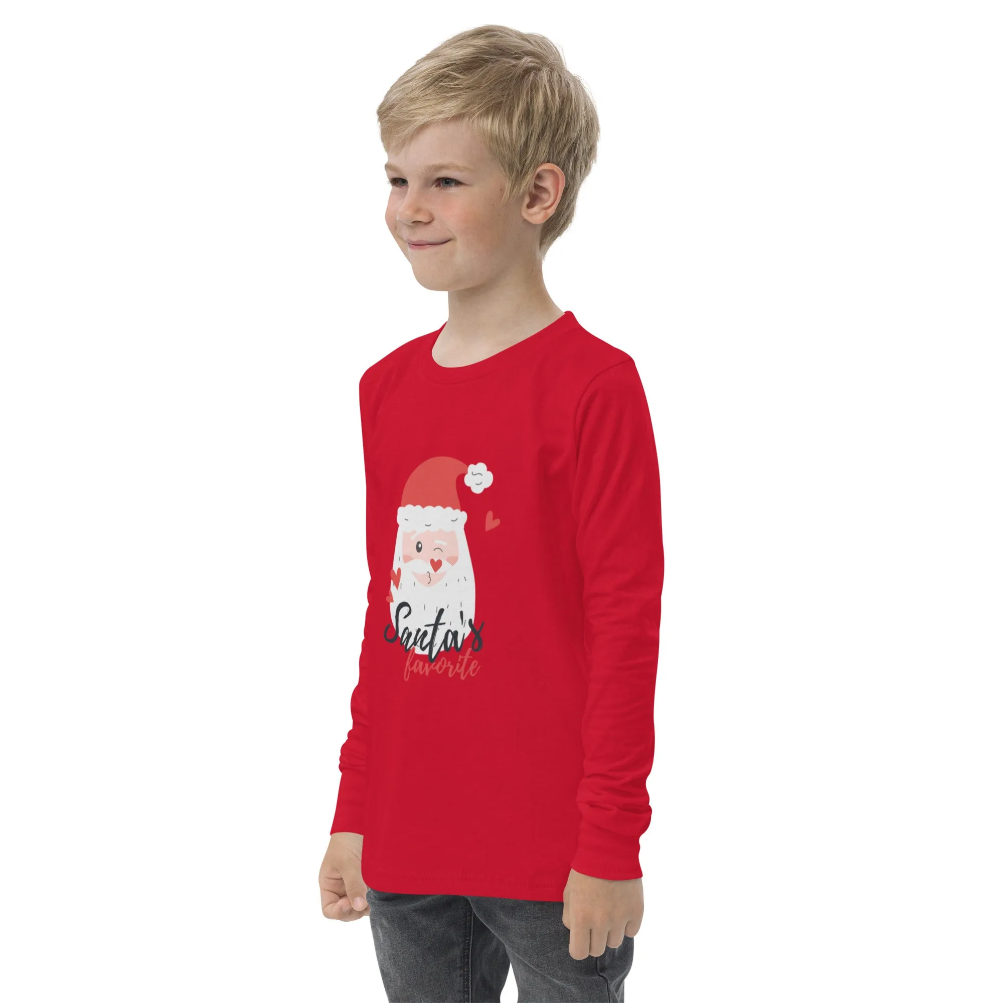 'Santa's Favorite" Youth long sleeve tee