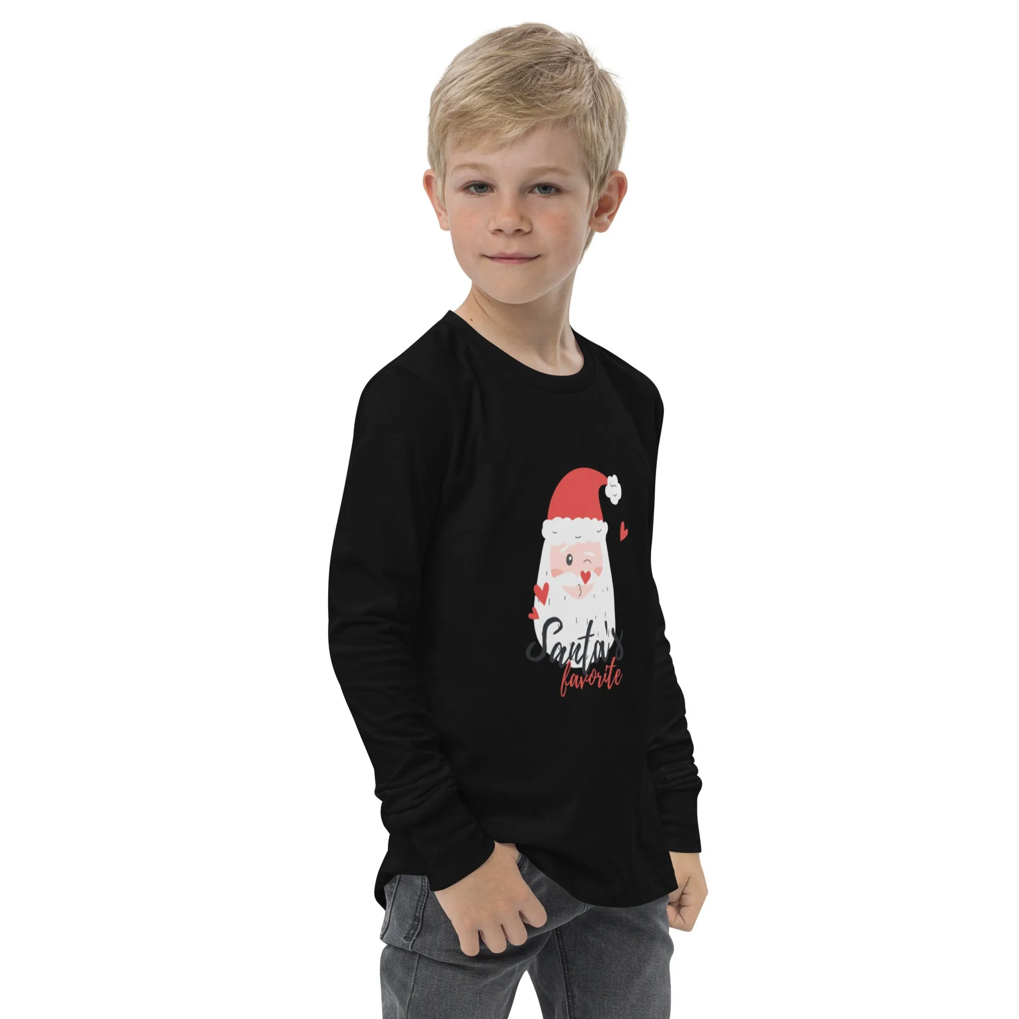 'Santa's Favorite" Youth long sleeve tee