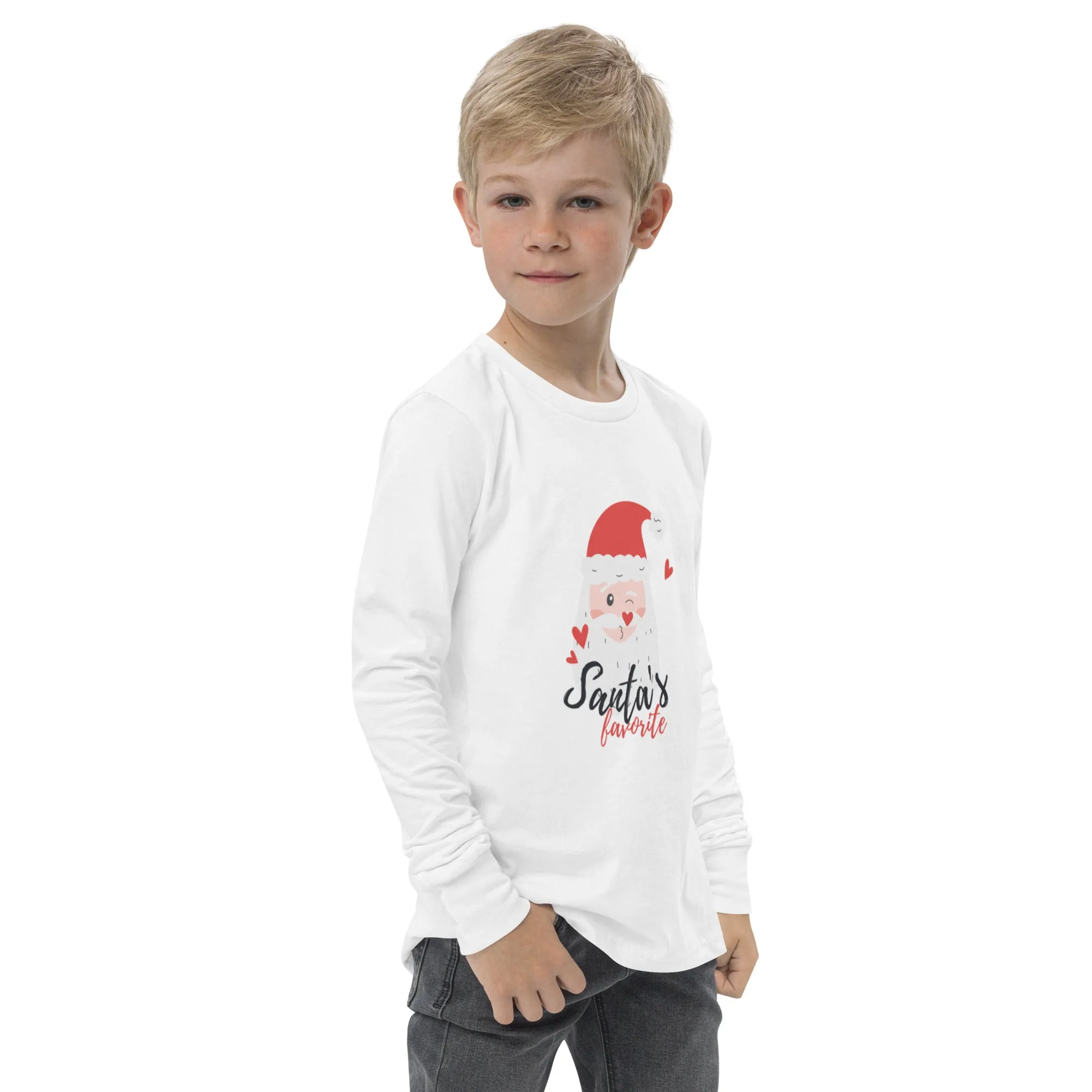 'Santa's Favorite" Youth long sleeve tee