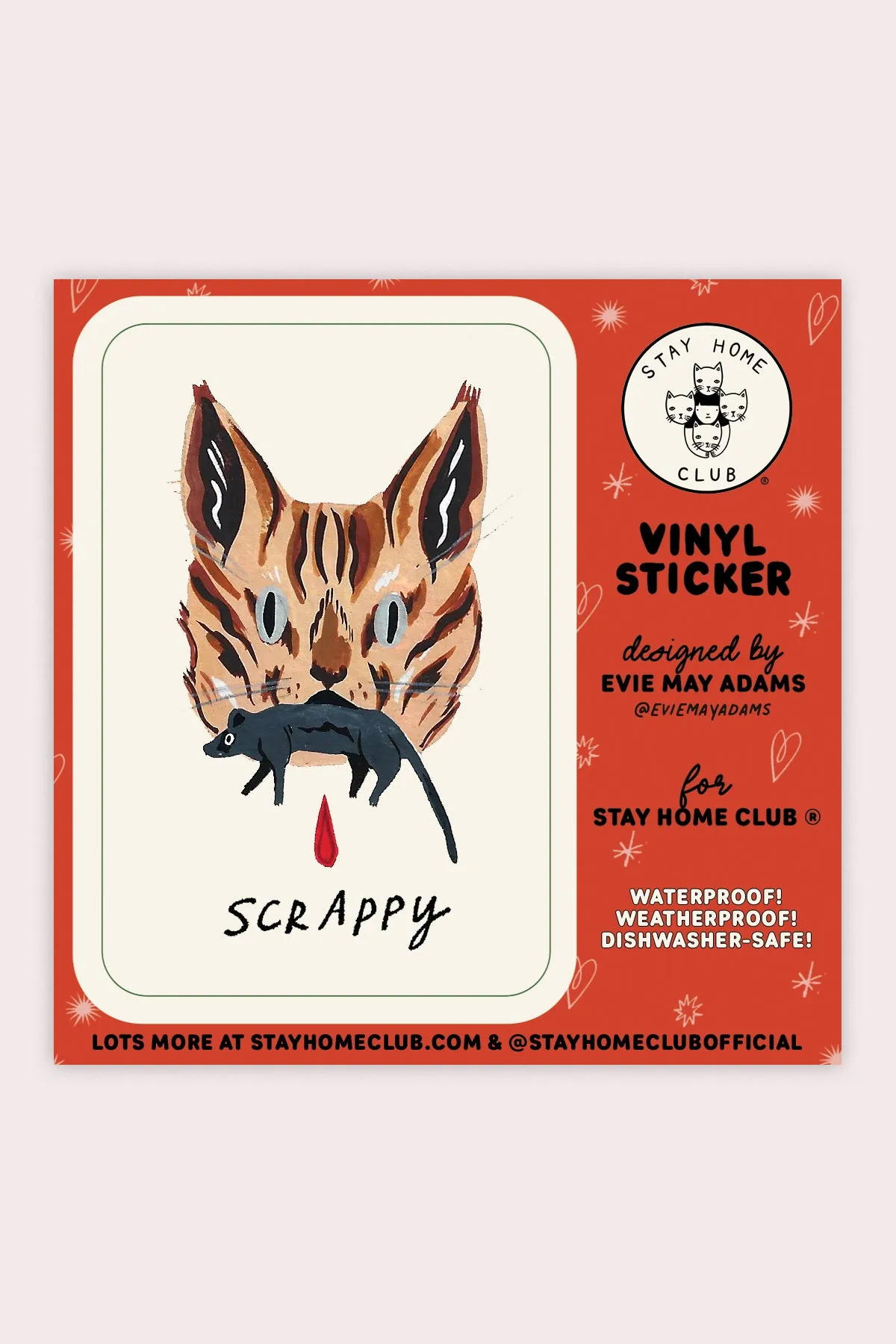 Scrappy Cat Vinyl Sticker