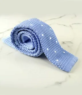 Sky Blue with White Dots Neck Tie