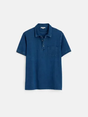 Standard Polo In Indigo Slub Cotton