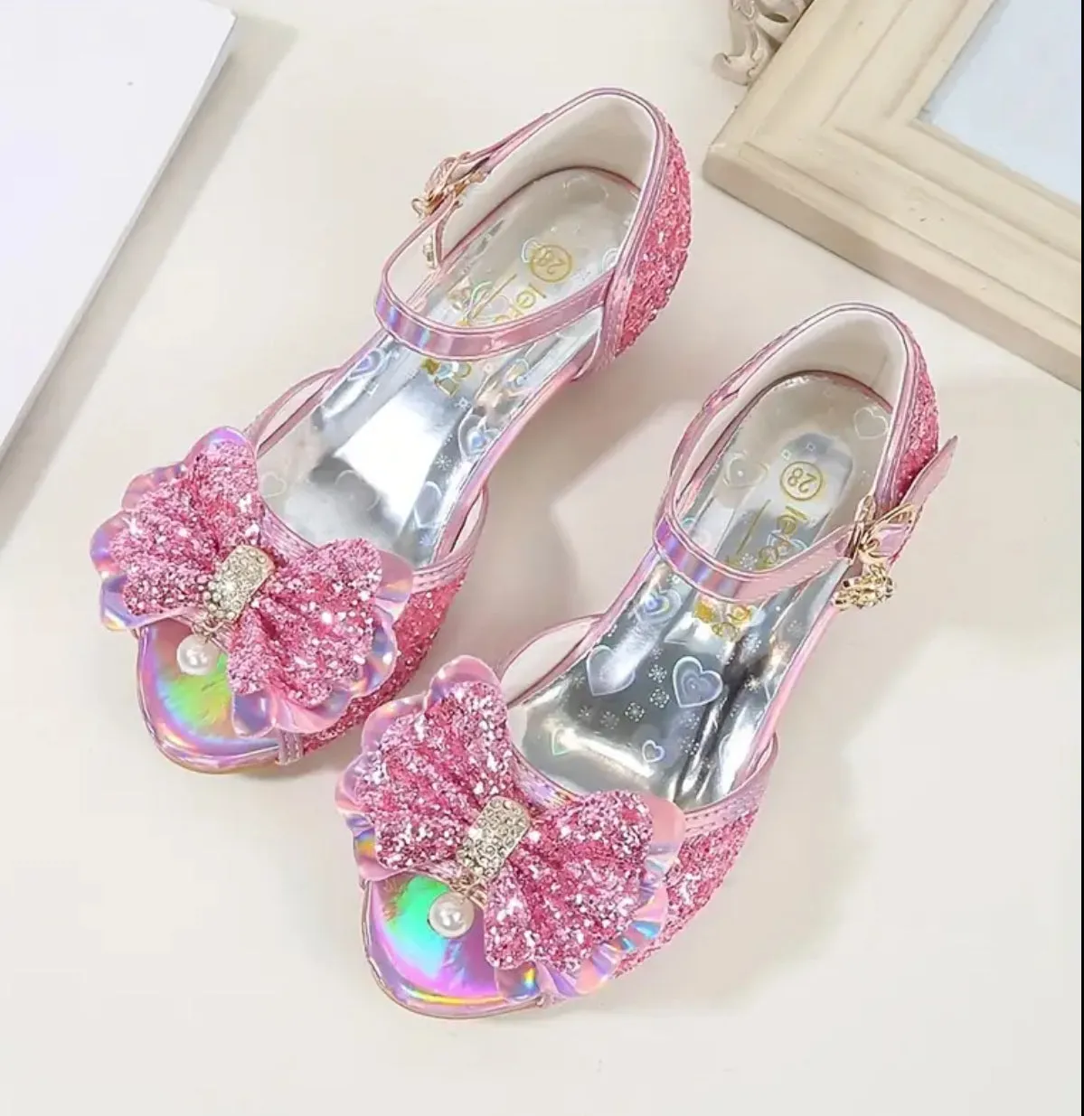 The Brights, Glitter Pearl Bow Princess High Heels