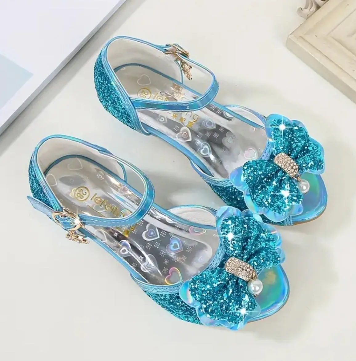 The Brights, Glitter Pearl Bow Princess High Heels