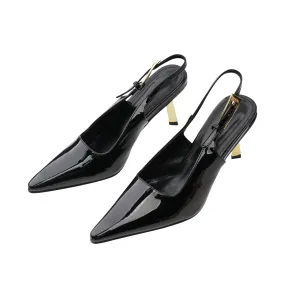 va black point-toe pumps