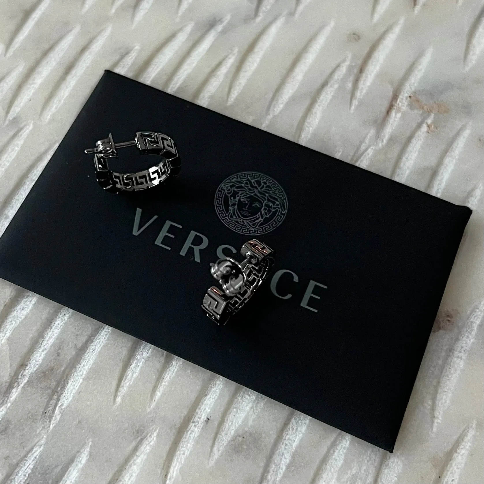 Versace Greca Hoop Earrings