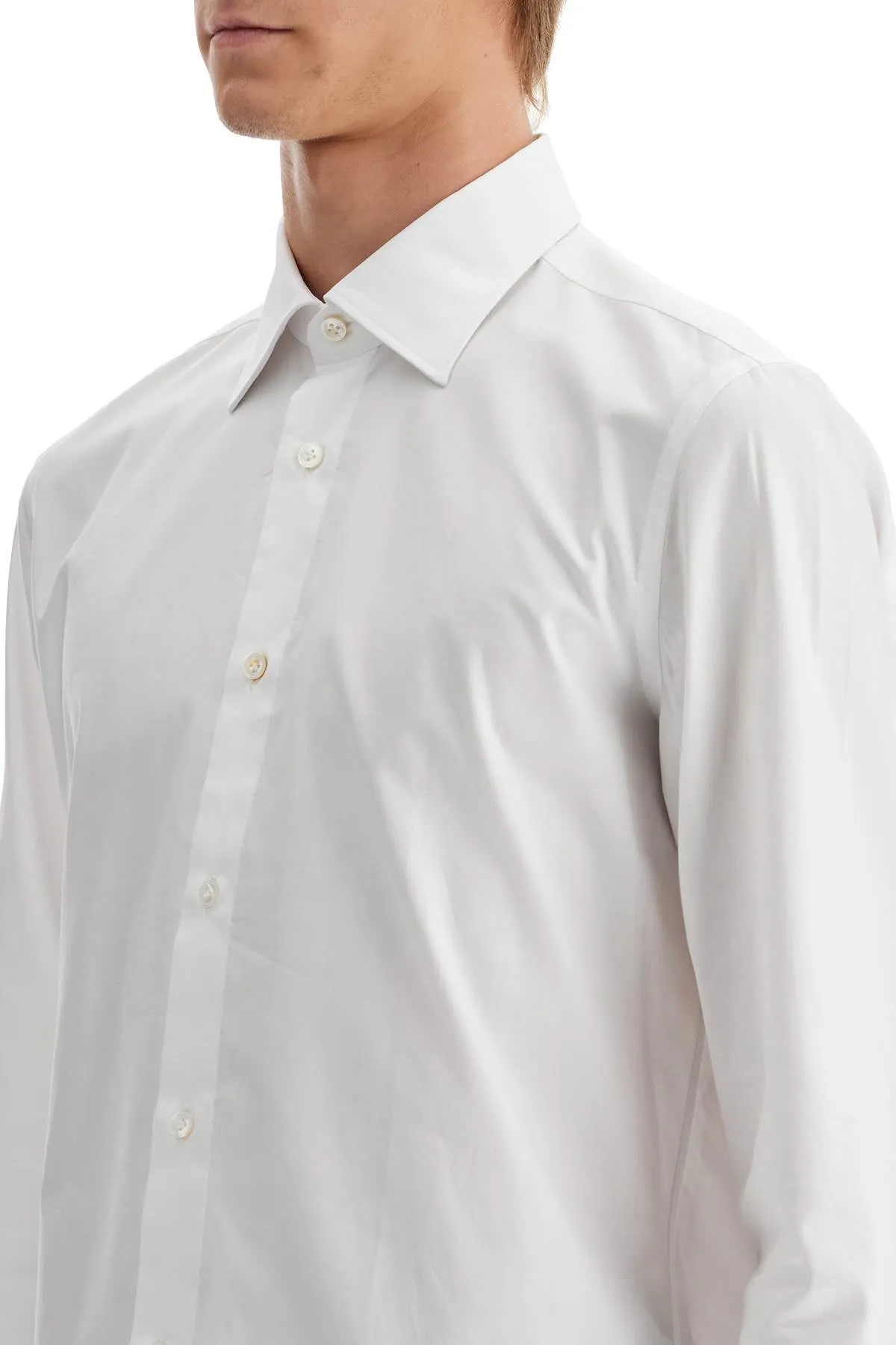 VINCENZO DI RUGGIERO slim fit twill shirt for men