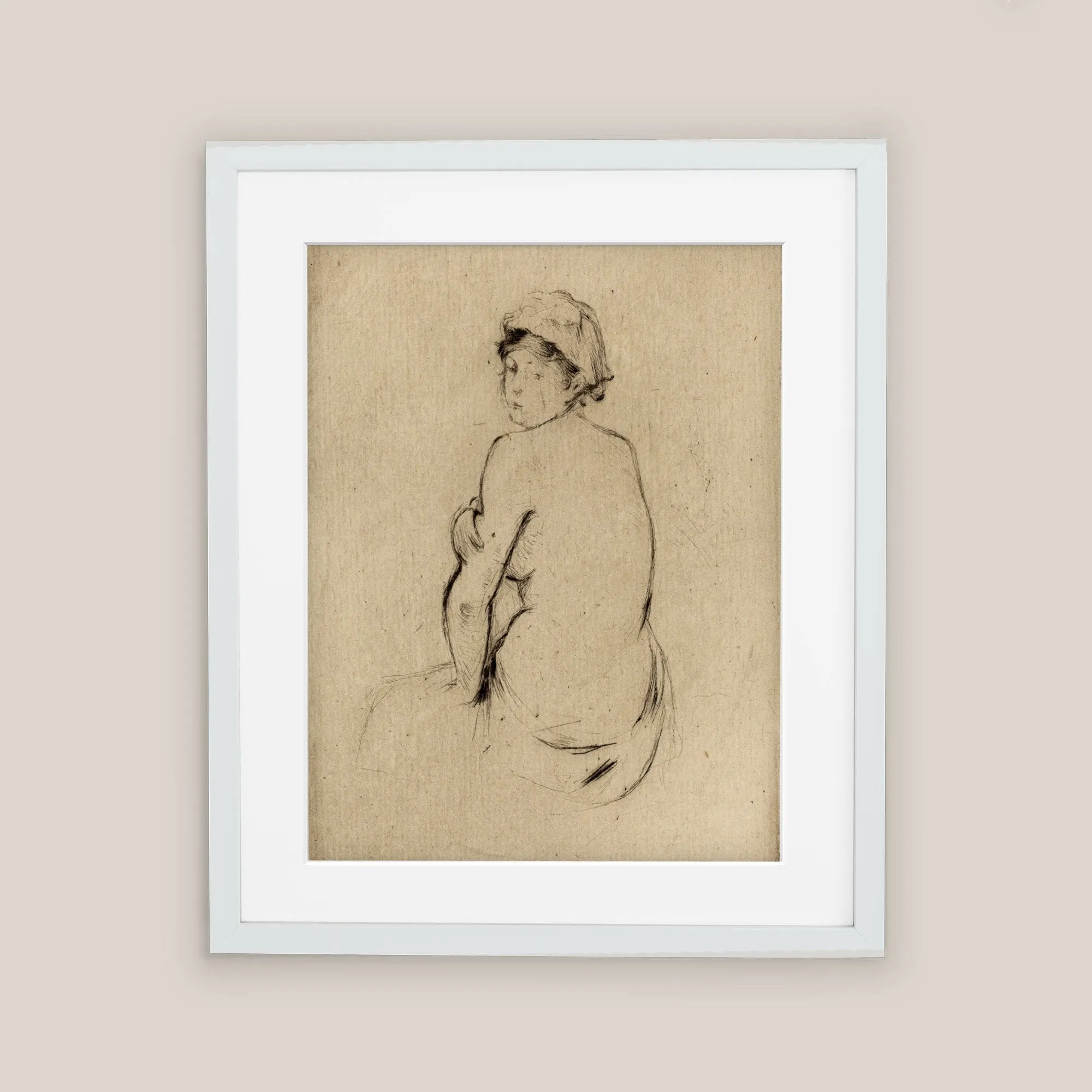 Vintage Portrait Sketch Wall Art Print