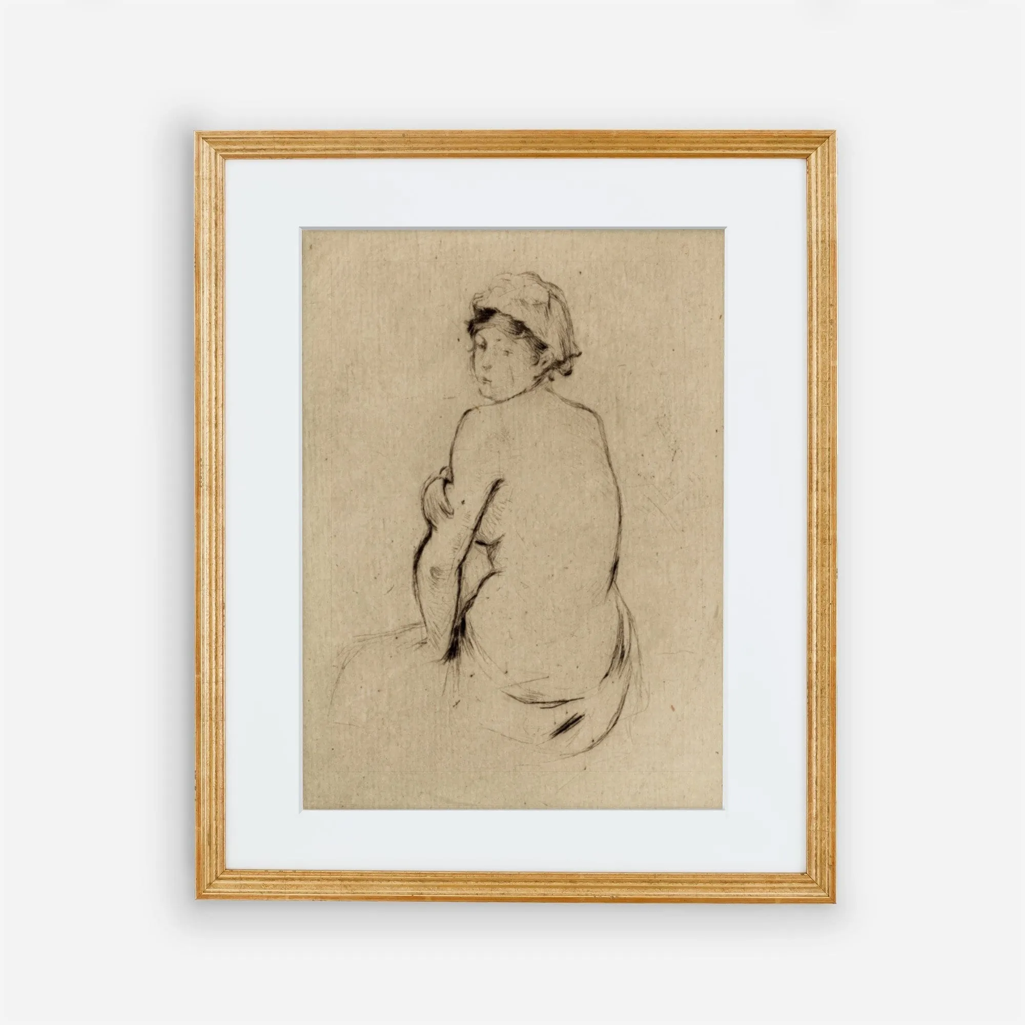 Vintage Portrait Sketch Wall Art Print