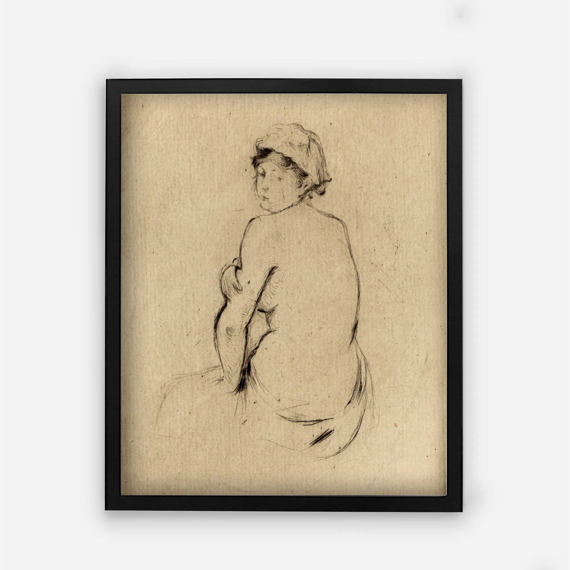 Vintage Portrait Sketch Wall Art Print