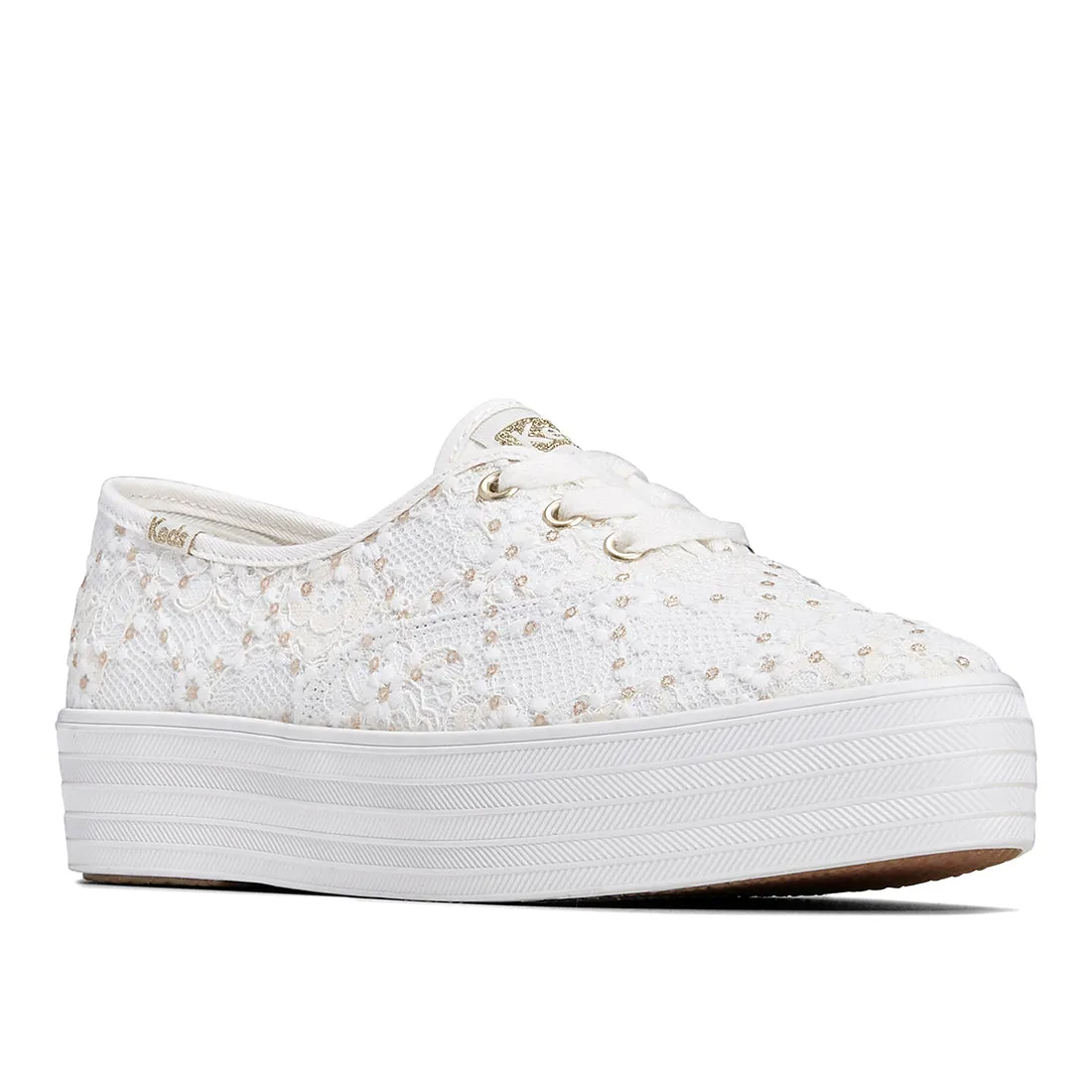 Women's Point Lace Cel Sneaker Cream (WF67728)